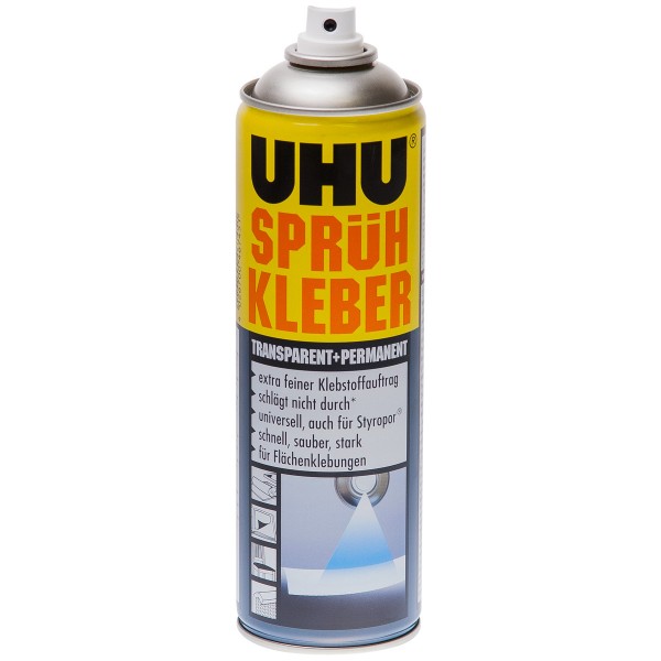 Uhu "Sprühkleber Permanent" - Transparent (500ml)