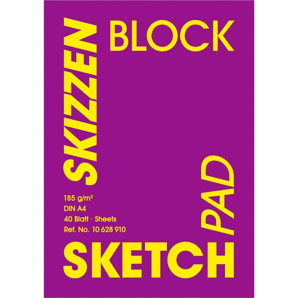 Hahnemühle "Velvet" Skizzenblock A4 Hochformat 185g/m²