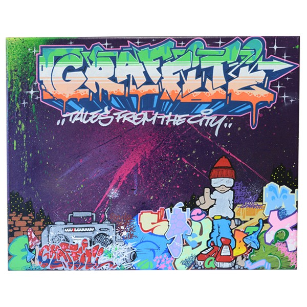 "Akte One - Graffiti Tales From the City (Original)" 40x50cm