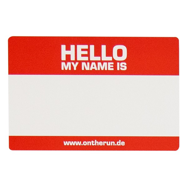 OTR Magnet "Hello My Name Is - Red" Big (20x30cm)