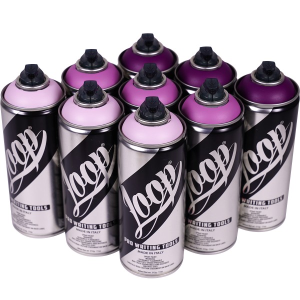 Loop "9er Paint Box - Warm Violet Tones" (9x400ml)