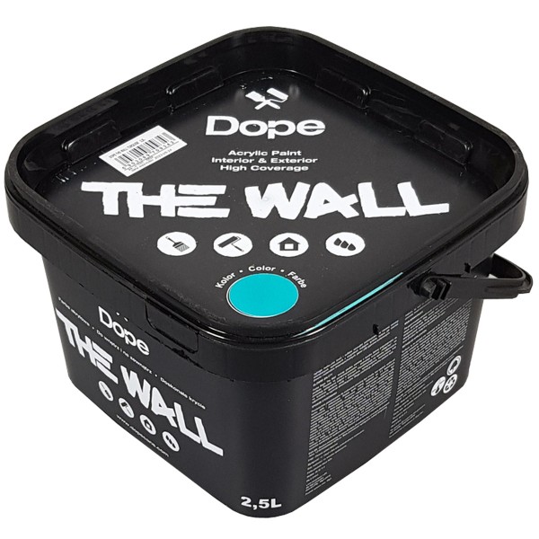 Dope Acryl Premium Wandfarbe "The Wall 2,5L" Turquise
