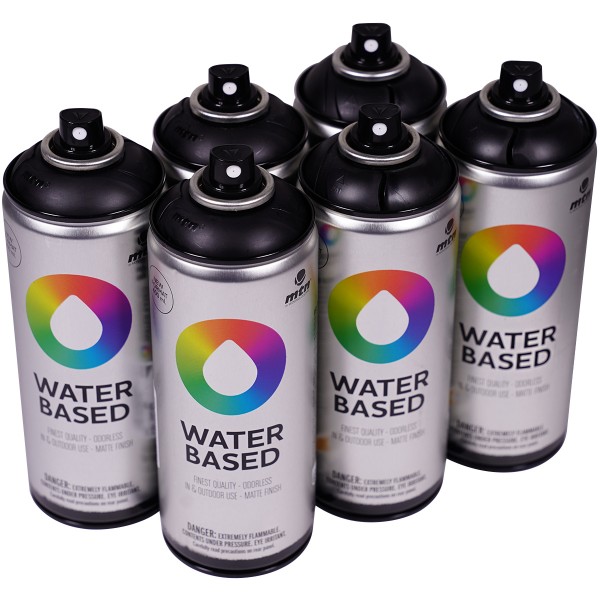 MTN Water Based "One Color Sixpack Black Matt RV-9011" (6x400ml)