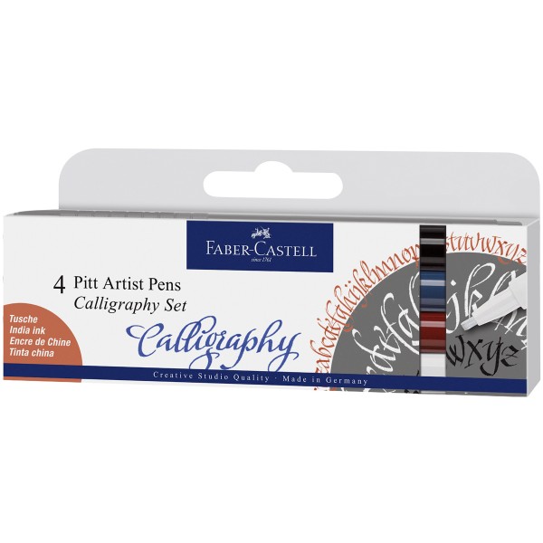 Faber-Castell "Pitt Artist Pen" Callygraphy 4er Set - Essential
