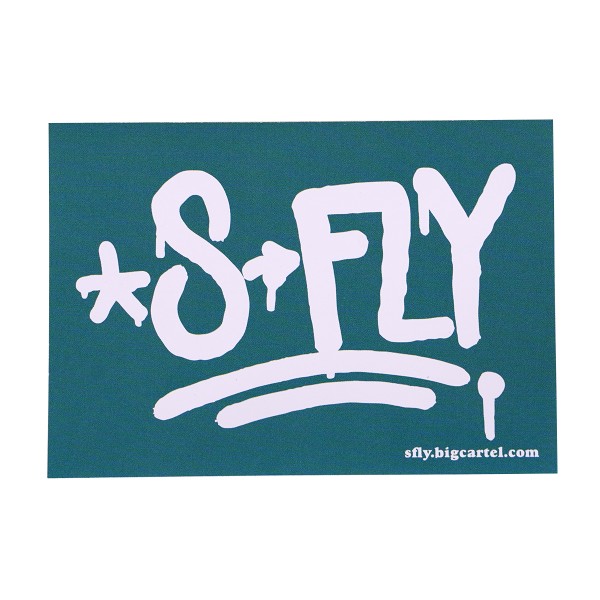 Super Deal "S-Fly Dirty Turquoise Tag" Sticker (7,5x10,5cm)