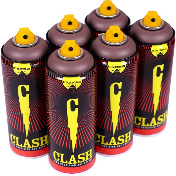 Clash "Paint One Color Sixpack Espresso 18-5" (6x400ml)