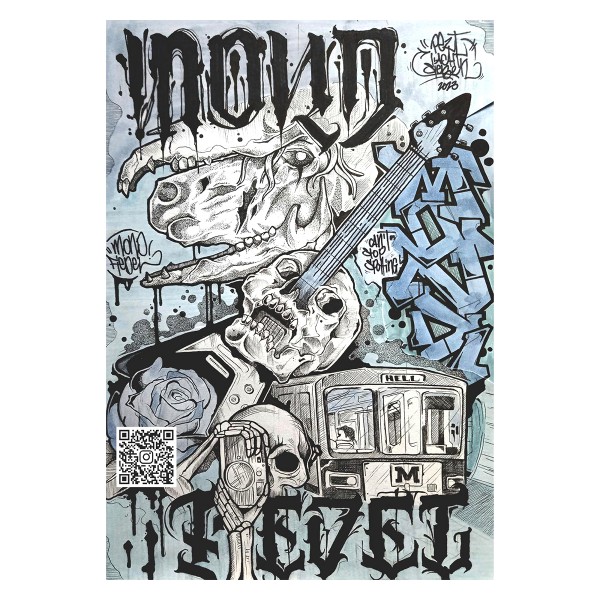 Super Deal "Mondfiedel" Outdoor Sticker by PEZT 87 (10x15cm)