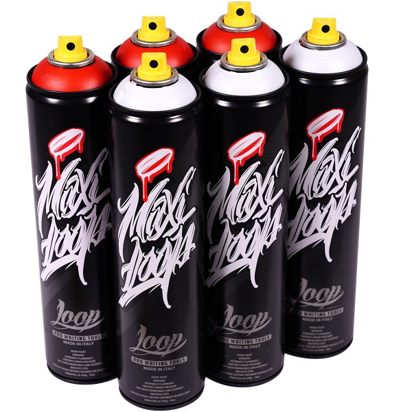 Loop Paint "Maxi Sixpack - White + Liverpool LP-419" (6x600ml)