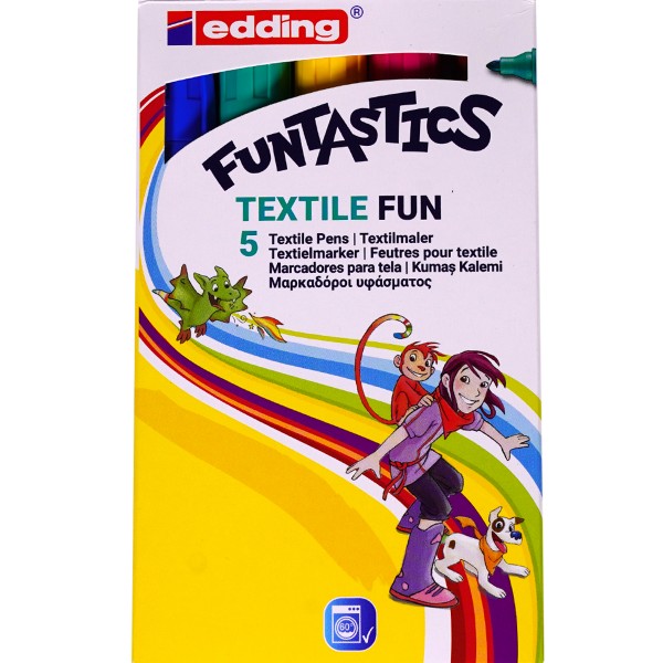 Edding "17 Funtastics Textil Marker" 5er Set  (2-3mm)