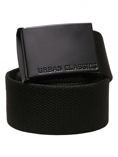 Urban Classics "Coloured Buckle Canvas Belt" (115cm) Black