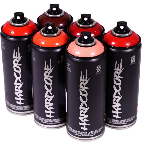 MTN Hardcore 2 "Multi Color Sixpack - Red Mix Tones" (6x400ml)