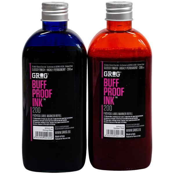 Grog "Buff Proof Ink Refill Set - Blue & Red" (2x200ml)