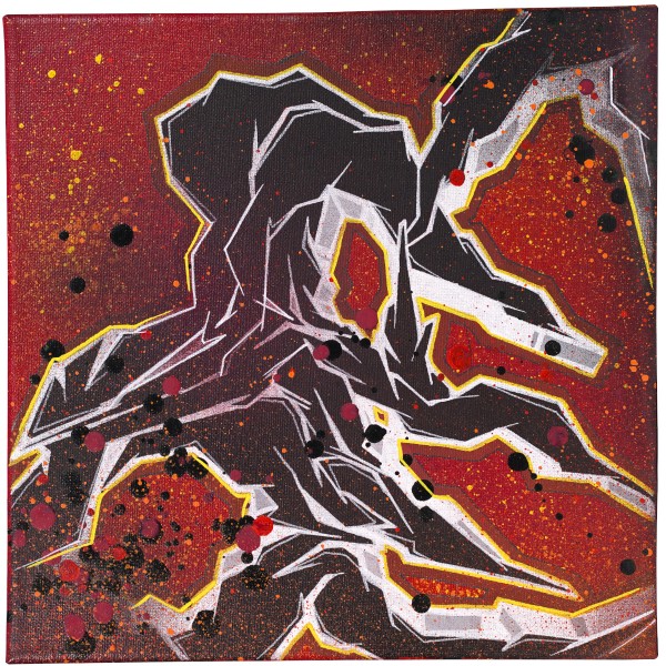 "Meise - Lettere Rotonde Red" 30x30cm