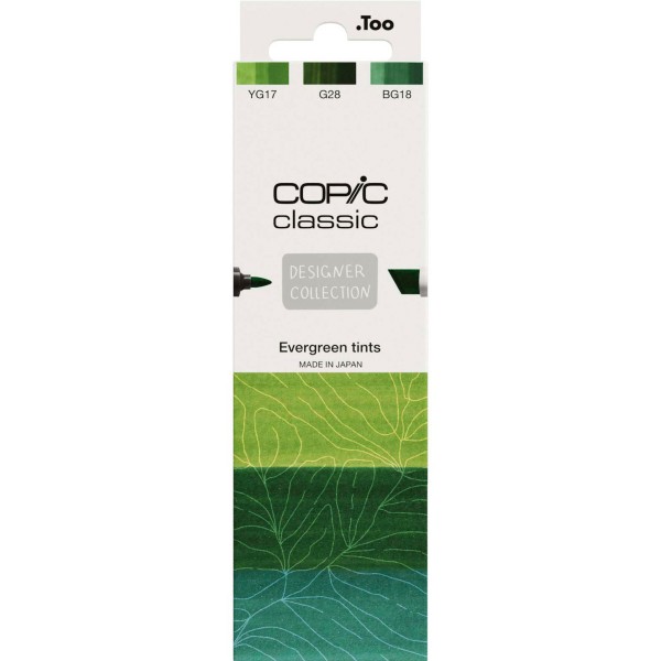 Copic "Classics 3er Set" Layoutmarker - Evergreen Tints