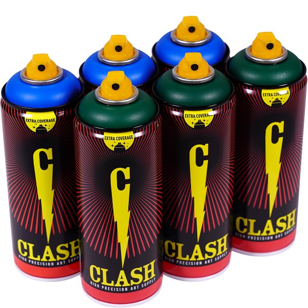 Clash "Paint Multi Color Sixpack Grumpy Smurf Tones" (6x400ml)