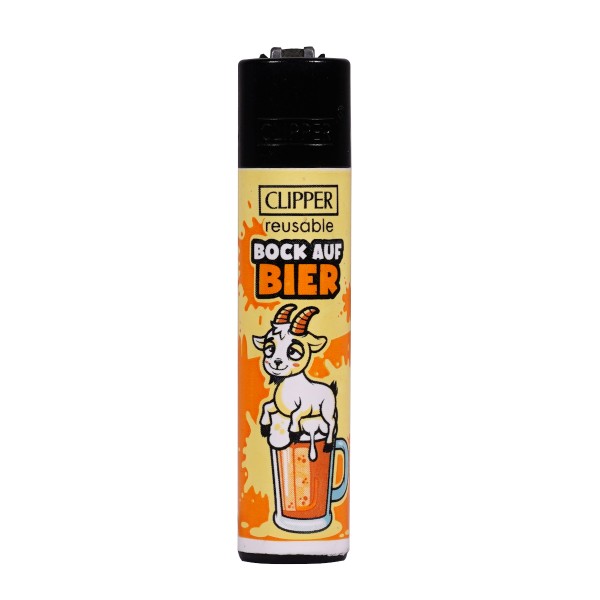 Clipper Feuerzeug "Bock auf Bier"