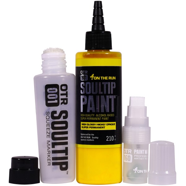 OTR.901 "Soultip Paint (210ml)" + Empty Marker 3er Set 2 - Yellow