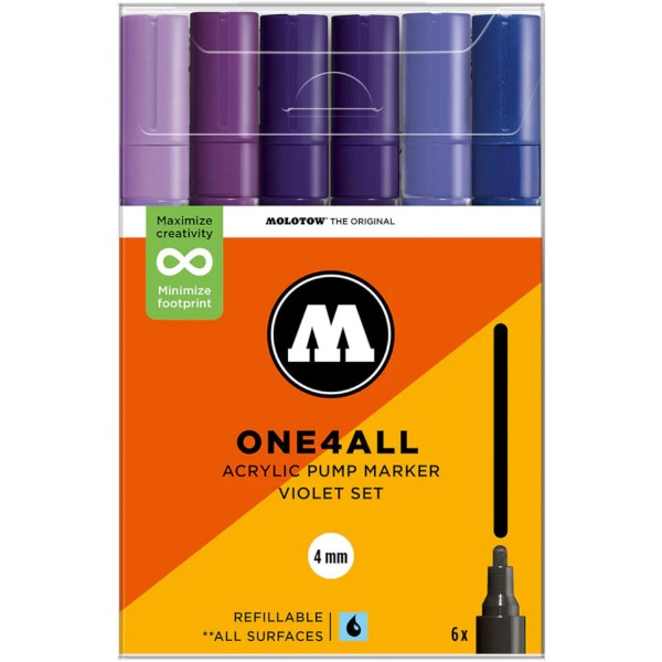 Molotow "227HS" One4all 6er Marker Set (4mm) - Violet