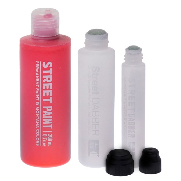 MTN "Street Paint (200ml) Street Dabber Set" (3er Set) - Akari Red
