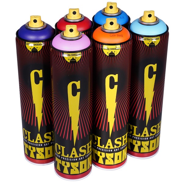 Clash Paint "Tyson One Color Sixpack - Red Pink Blue" (6x600ml)