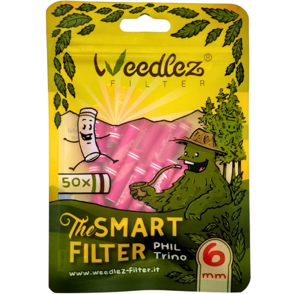 Weedlez Aktivkohlefilter "Phil Trino 50er Pack" - Pink (6mm)