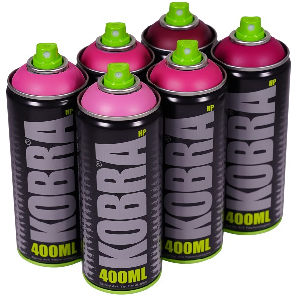 Kobra "New HP Pink & Purple Tones Sixpack" (6x400ml)