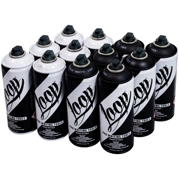 Loop "12er Paint Box - Black & White" (12x400ml)