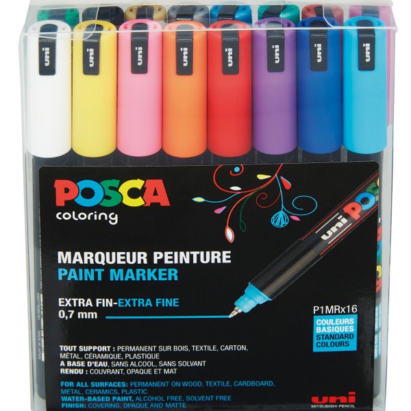 Uni Posca "PC-1MR" Marker 16er Set (0,7mm)