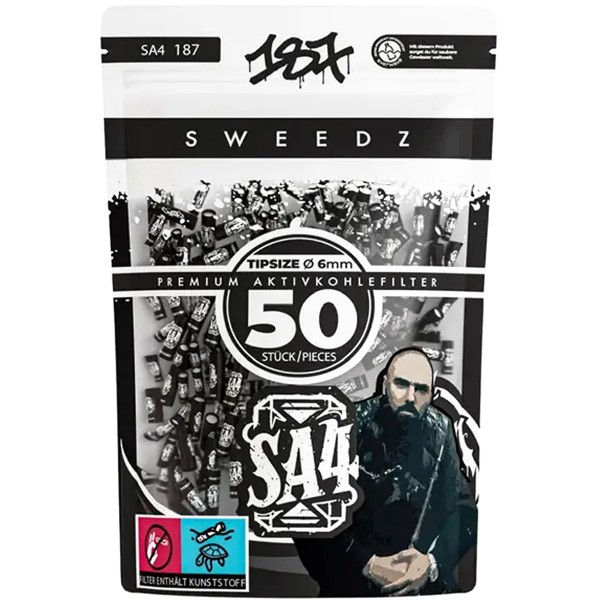 187 Sweedz "Aktivkohlefilter" SA4 50 Stück (6mm)
