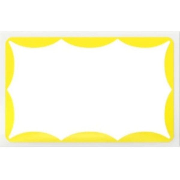 Mr. Eggshell Sticker "Wavy" 50 Stk.- 6x10cm - Yellow