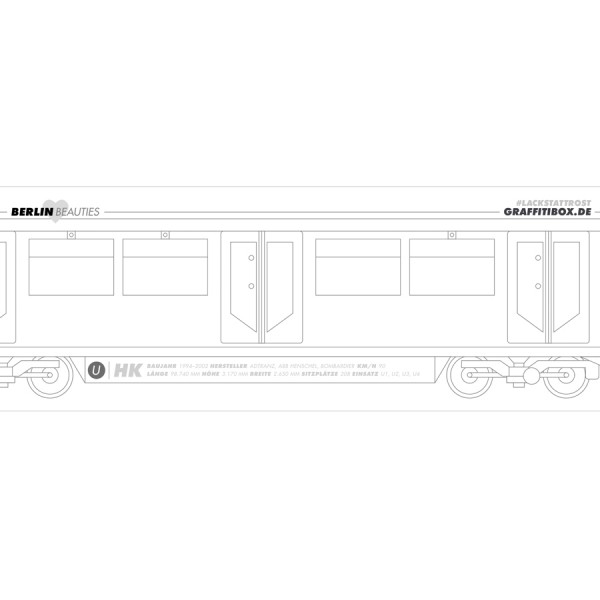 Super Deal "Berlin Beauties" Gbox Train Sticker (21x7cm)