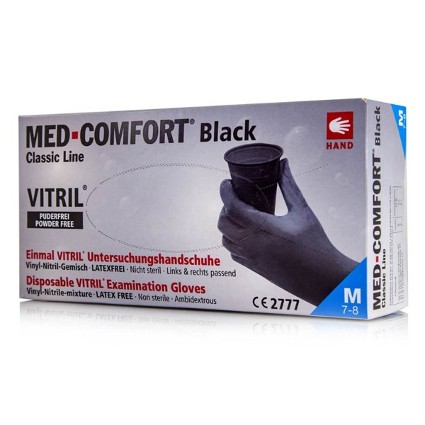 Vitrilhandschuhe "Med Comfort Black" (100 Stk.) 