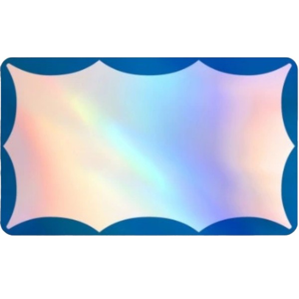 Mr. Eggshell Sticker "Wavy Holographic" 50 Stk. (6x10cm) Blue