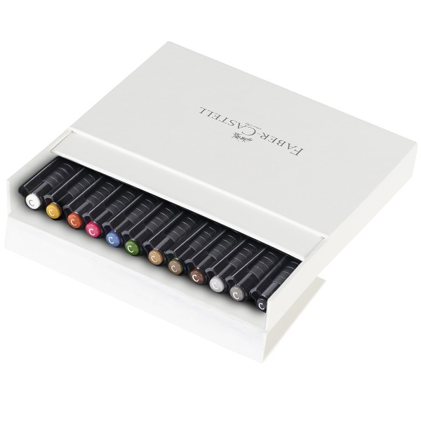 Faber-Castell "Pitt Artist Pen" Callygraphy 12er Studio Box Graffitibox ...