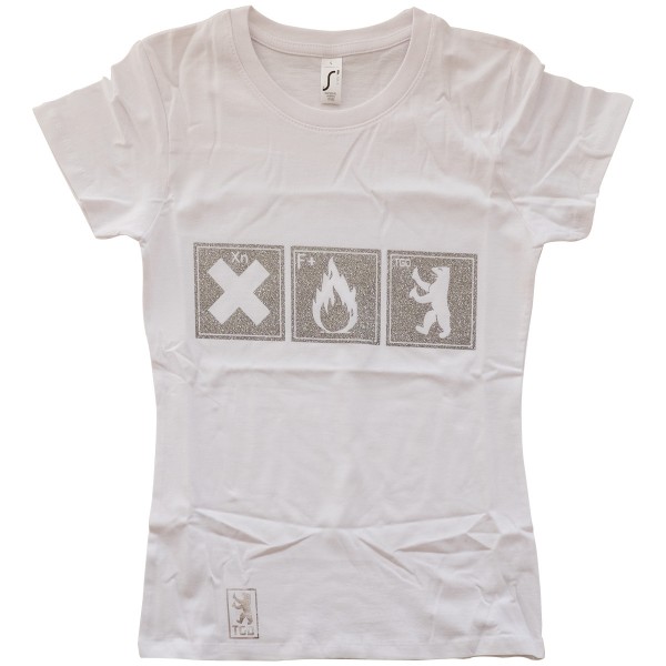 Tasd Graffiti Design Girls T-Shirt "The One" White/Silver