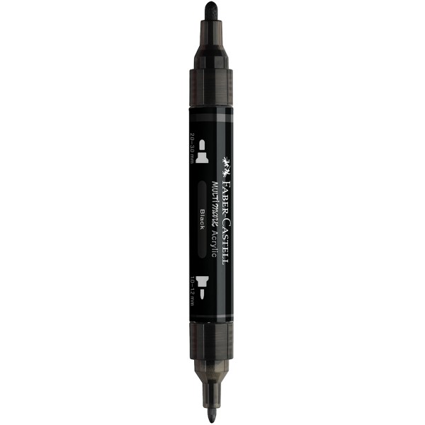 Faber-Castell "Multimark" Acrylic Twin Marker (1-3mm) Black 199