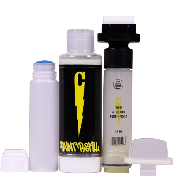 Clash "Refill + Empty Marker" 3er Set White