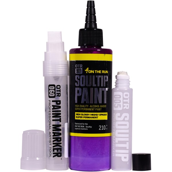 OTR.901 "Soultip Paint (210ml)" + Empty Marker 3er Set - Violet