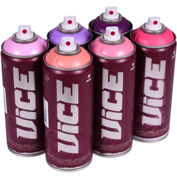 MTN "Vice" Sixpack Pink & Purple Tones (6x400ml)
