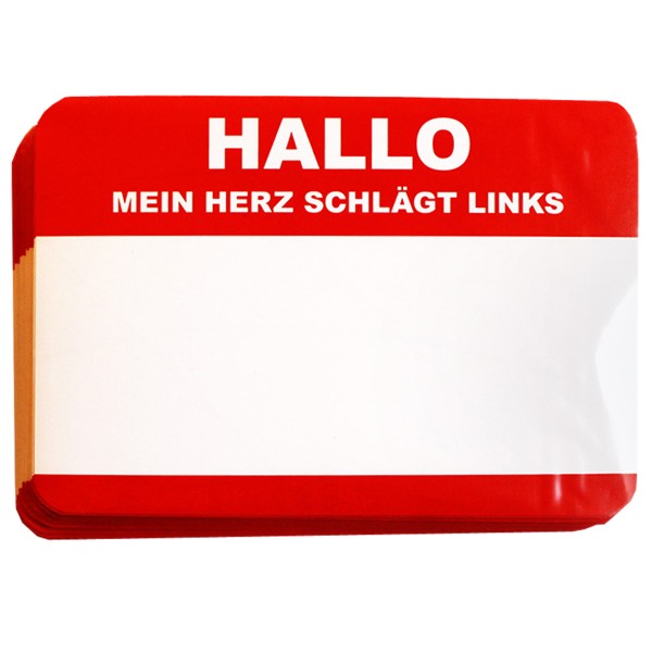 Stickerpack "Mein Herz schlägt links (7x10cm)" (50 Stk.)