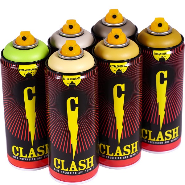 Clash "Paint Multi Color Sixpack Mud & Moss Tones" (6x400ml)