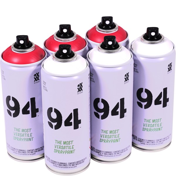 MTN 94 "Sixpack - White + Blood Red RV-116" (6x400ml)