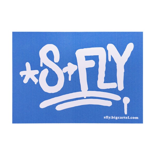 Super Deal "S-Fly Blue Tag" S-Fly Sticker (7,5x10,5cm)