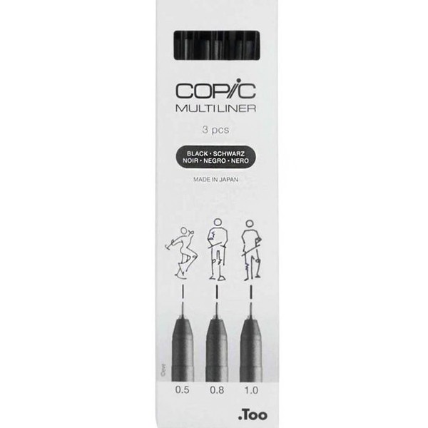 Copic "COPIC® Multiliner schwarz" 3er Set (0,5mm - 0,8mm - 1,0mm)