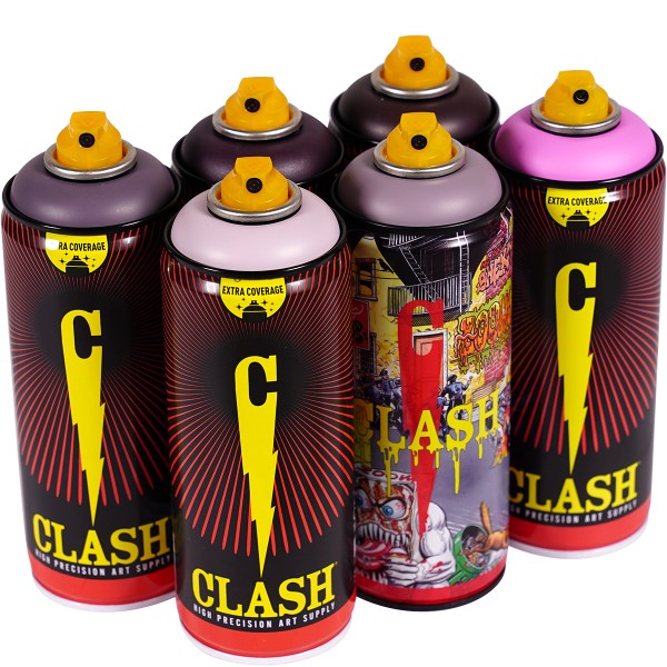 Clash "Paint Multi Color Sixpack Stone Rose Tones" (6x400ml)