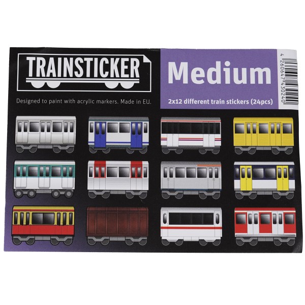 Underpressure "Train Sticker Medium A6" 24 Stk.