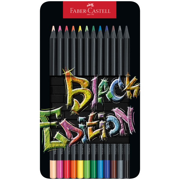 Faber-Castell "Black Edition" Buntstift 12er Metalletui