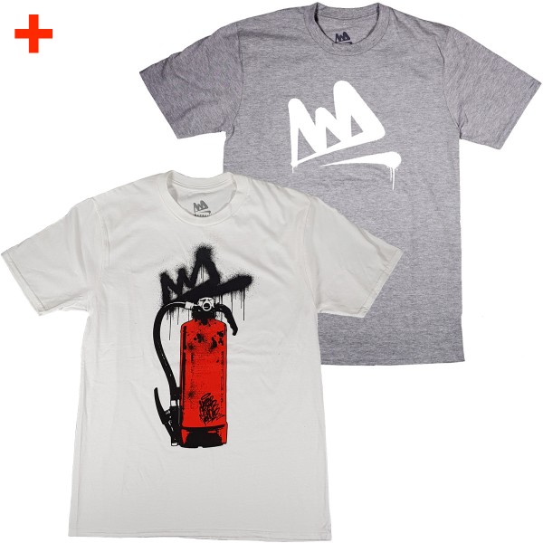 Dztroy T-Shirt "Vandalfire + Logo King" 2er Pack - Größe "M"