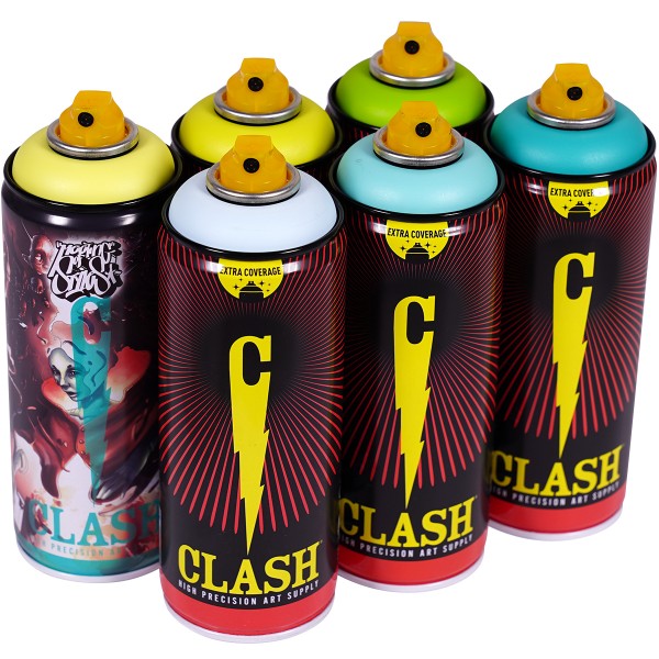 Clash "Paint Multi Color Sixpack Iced Lemon Tones" (6x400ml)
