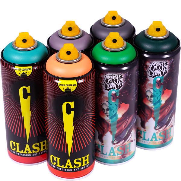 Clash "Paint Multi Color Sixpack Acid Trash Tones" (6x400ml)